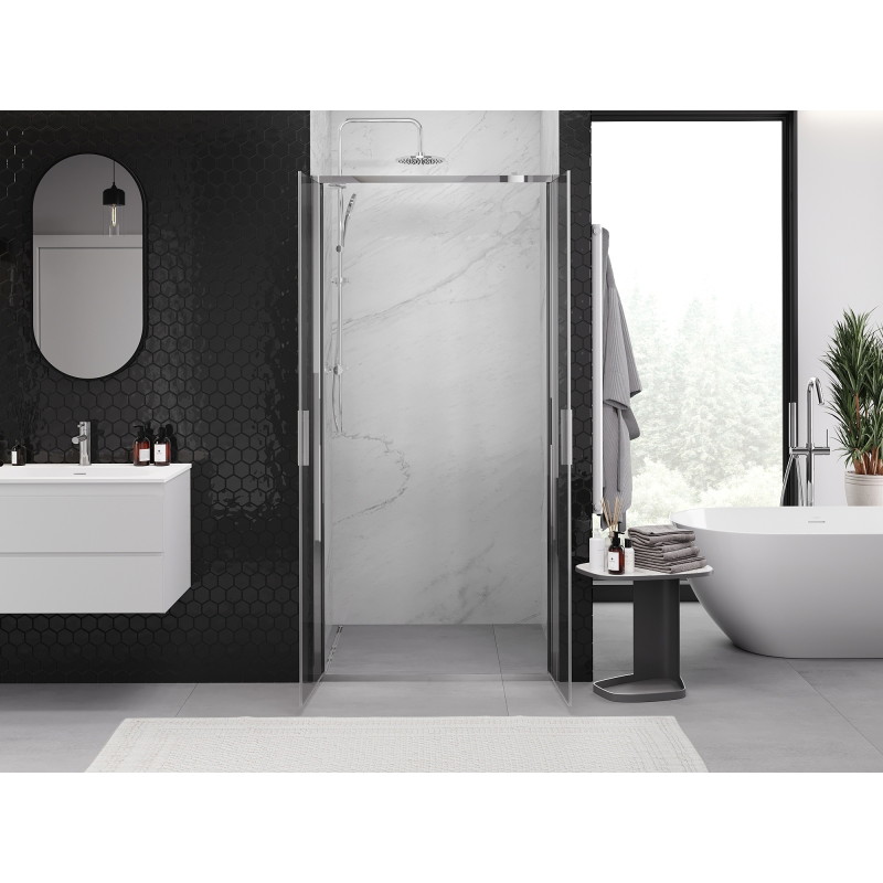 Mexen Exo-B Duo uși de duș duble batante 70 cm, transparent, crom - 814-070-000-01-00