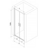 Mexen Exo-B Duo uşi de duș duble rabatabile 80 cm, transparent, crom - 814-080-000-01-00