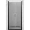 Mexen Exo uși de duș duble pivotante 70 cm, transparente, negre - 814-070-000-70-00