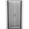 Mexen Exo-B Duo uși de duș duble batante 80 cm, transparente, negre - 814-080-000-70-00