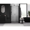 Mexen Exo-B Duo kétszárnyú zuhanyajtó 90 cm-es, átlátszó, fekete - 814-090-000-70-00