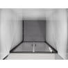 Mexen Exo uși de duș duble batante 80 cm, transparent, negre - 814-080-000-70-00