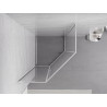 Mexen Exo-R Cabină de duș pentagonală cu ușă batantă 80 x 80 cm, transparentă, crom - 812-080-080-01-00