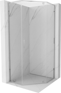 Mexen Exo-R Cabină de duș pentagonală cu ușă batantă 80 x 80 cm, transparentă, crom - 812-080-080-01-00