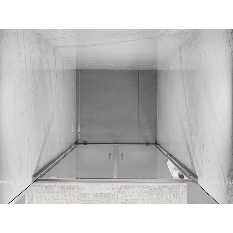 Mexen Exo-BR Duo uși de duș duble rabatabile 100 cm, transparent, crom - 8182-100-000-01-00