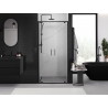 Mexen Exo-BR Duo uși de duș duble batante 80 cm, transparente, negre - 8182-080-000-70-00