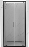 Mexen Exo-BR Duo uși de duș duble batante 80 cm, transparente, negre - 8182-080-000-70-00