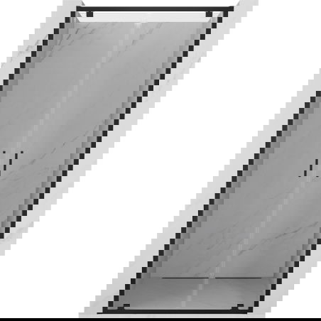 Mexen Exo uși de duș duble rabatabile 100 cm, transparente, negre - 8182-100-000-70-00