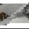 Mexen Lima harmonika-ajtós zuhanykabin 120 x 80 cm, Átlátszó, Króm + zuhanytálca Flat, Fekete - 856-120-080-01-00-4070