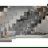 Mexen Lima cabină de duș pliabilă 120 x 80 cm, transparent, Crom + cadă de duș Flat, Neagră - 856-120-080-01-00-4070