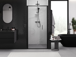 Mexen Exo uși de duș pliante 80 cm, transparent, negru - 816-080-000-70-00