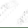 Mexen Exo ușă de duș pivotantă 100 cm, transparentă, crom - 817-100-000-01-00