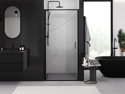 Mexen Exo uși de duș pivotante 65 cm, transparent, negru - 817-065-000-70-00