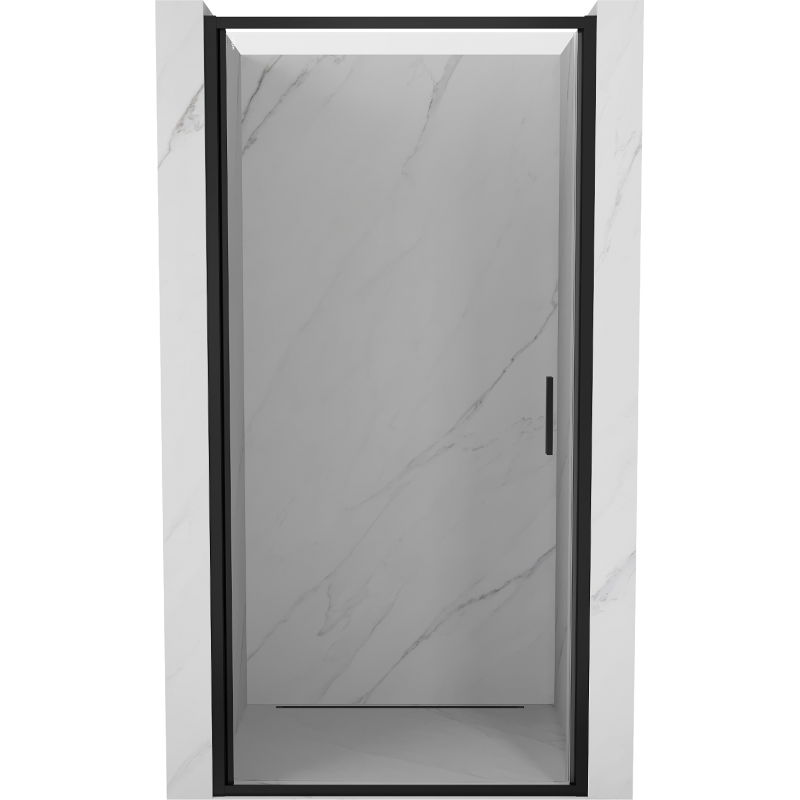 Mexen Exo uși de duș batante 70 cm, transparente, negre - 817-070-000-70-00