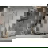 Mexen Lima cabină de duș pliabilă 120 x 90 cm, transparent, Crom + cadă de duș Flat, Neagră - 856-120-090-01-00-4070