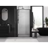 Mexen Exo-B ușă de duș batantă 70 cm, transparentă, neagră - 817-070-000-70-00