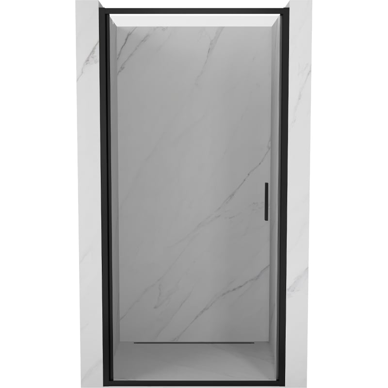 Mexen Exo uși de duș batante 75 cm, transparent, negre - 817-075-000-70-00