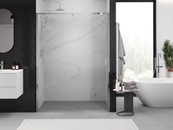 Mexen Exo ușă de duș batantă 140 cm, transparentă, crom - 819-140-000-01-00