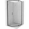 Mexen Exo-R cabină de duș pentagonală cu deschidere 90 x 90 cm, transparentă, neagră - 812-090-090-70-00