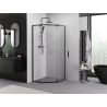 Mexen Exo-R cabină de duș pentagonală cu deschidere 90 x 90 cm, transparentă, neagră - 812-090-090-70-00
