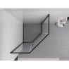 Mexen Exo cabină de duș pentagonală cu deschidere 100 x 100 cm, transparent, negru - 812-100-100-70-00