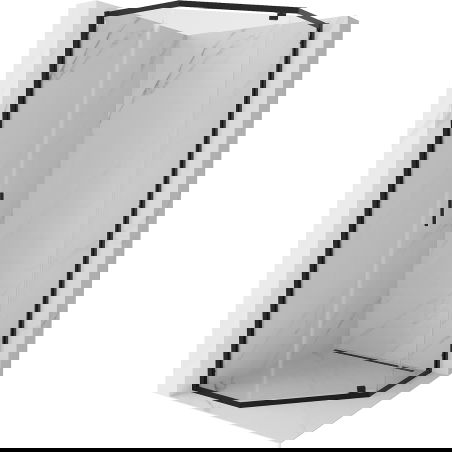 Mexen Exo cabină de duș pentagonală cu ușă batantă 100 x 100 cm, transparent, negru - 812-100-100-70-00