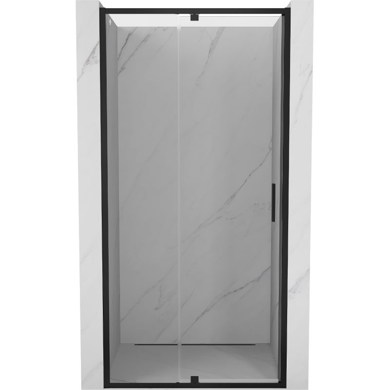 Mexen Exo uși de duș batante 95 cm, transparente, negre - 819-095-000-70-00
