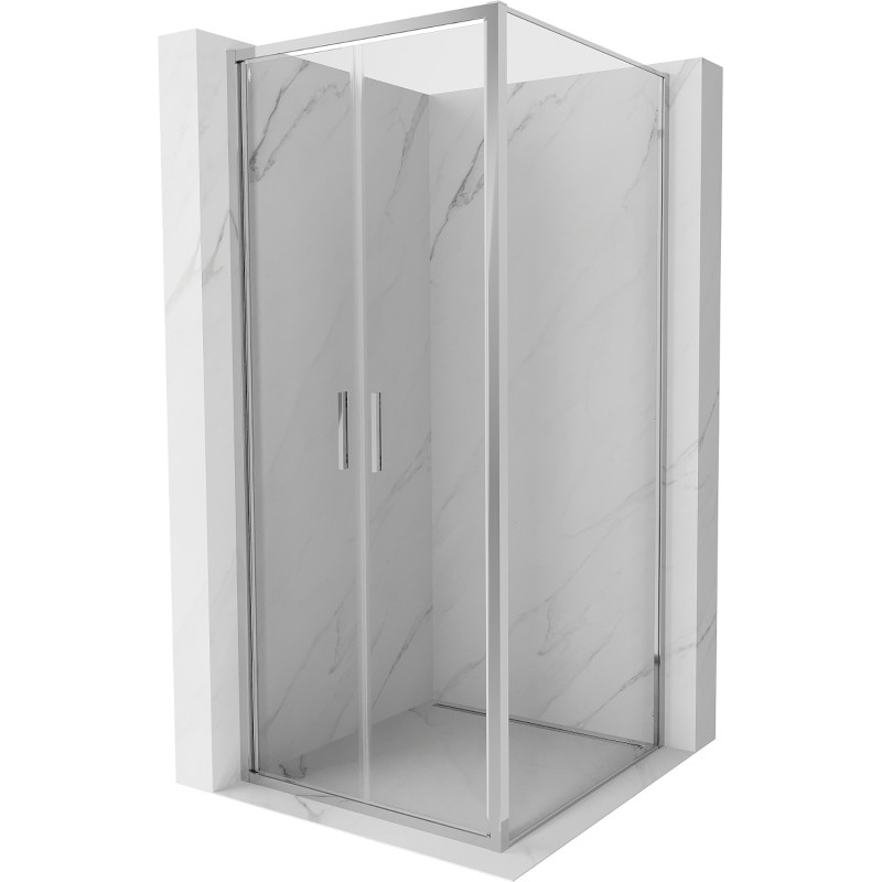 Mexen Exo-B Duo cabina de duș batantă 70 x 70 cm, transparentă, crom - 814-070-070-01-00
