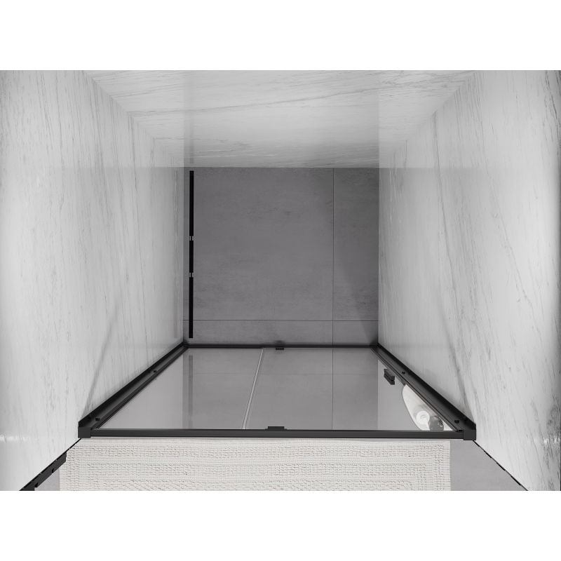 Mexen Exo ușă de duș batantă 120 cm, transparentă, neagră - 819-120-000-70-00