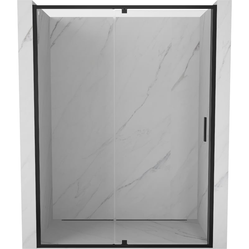 Mexen Exo uși de duș batante 130 cm, transparent, negru - 819-130-000-70-00