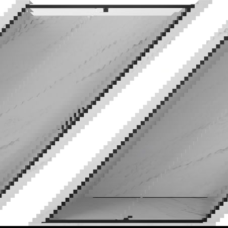 Mexen Exo uși de duș pivotante 155 cm, transparente, negre - 819-155-000-70-00