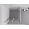 Mexen Exo-B Duo 90 x 90 cm-es, átlátszó, króm nyíló zuhanykabin - 814-090-090-01-00