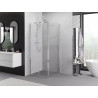 Mexen Exo-B Duo cabina de duș cu ușă rabatabilă 100 x 100 cm, transparentă, cromată - 814-100-100-01-00