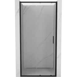 Mexen Exo zuhanyajtó tolóajtó 105 cm, átlátszó, fekete - 8151-105-000-70-00