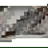 Mexen Lima cabină de duș pliabilă 90 x 90 cm, transparent, Aurie + cadă de duș Flat, Neagră - 856-090-090-50-00-4070G