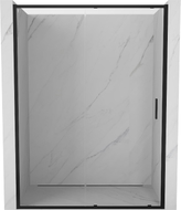 Mexen Exo-S 140 cm-es toló zuhanyajtó, átlátszó, fekete - 8151-140-000-70-00