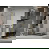 Mexen Lima cabină de duș pliabilă 90 x 90 cm, transparent, Aurie + cadă de duș Flat, Neagră - 856-090-090-50-00-4070G