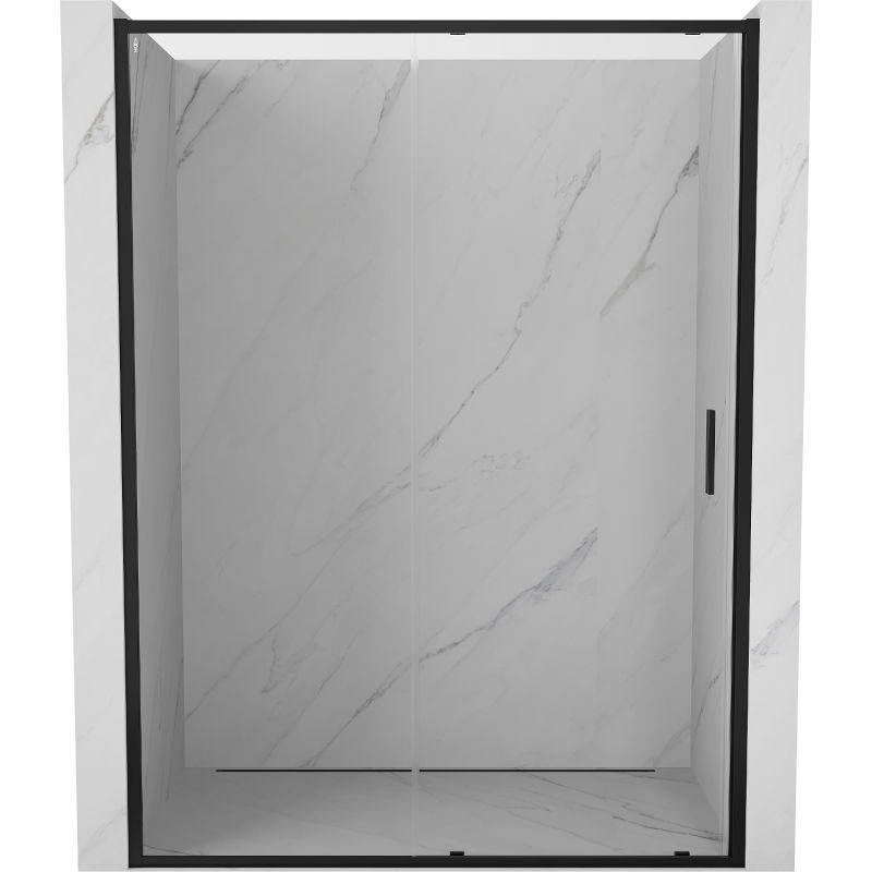 Mexen Exo uși de duș glisante 160 cm, transparente, negre - 8151-160-000-70-00