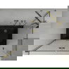 Mexen Lima cabină de duș pliabilă 90 x 100 cm, transparent, auriu + cadă Flat, negru - 856-090-100-50-00-4070G