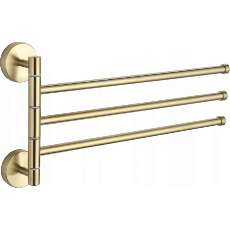 Mexen cuier rotativ triplu pentru prosoape, auriu - 7039243-50