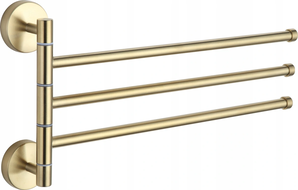 Mexen cuier rotativ triplu pentru prosoape, auriu - 7039243-50