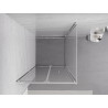Mexen Exo-F 80 x 80 cm összecsukható zuhanykabin, átlátszó, króm - 816-080-080-01-00