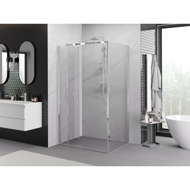 Mexen Exo-F Cabină de duș pliabilă 80 x 75 cm, transparentă, cromată - 816-080-075-01-00