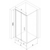 Mexen Exo-F cabină de duș pliabilă 90 x 75 cm, transparentă, cromată - 816-090-075-01-00