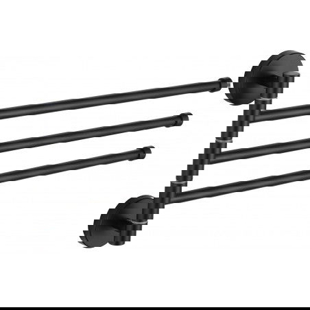 Mexen cuier triplu rotativ pentru prosoape, Neagră - 7039243-70