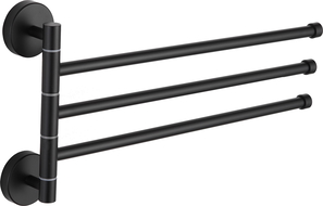 Mexen cuier rotativ triplu pentru prosoape, negru - 7039243-70