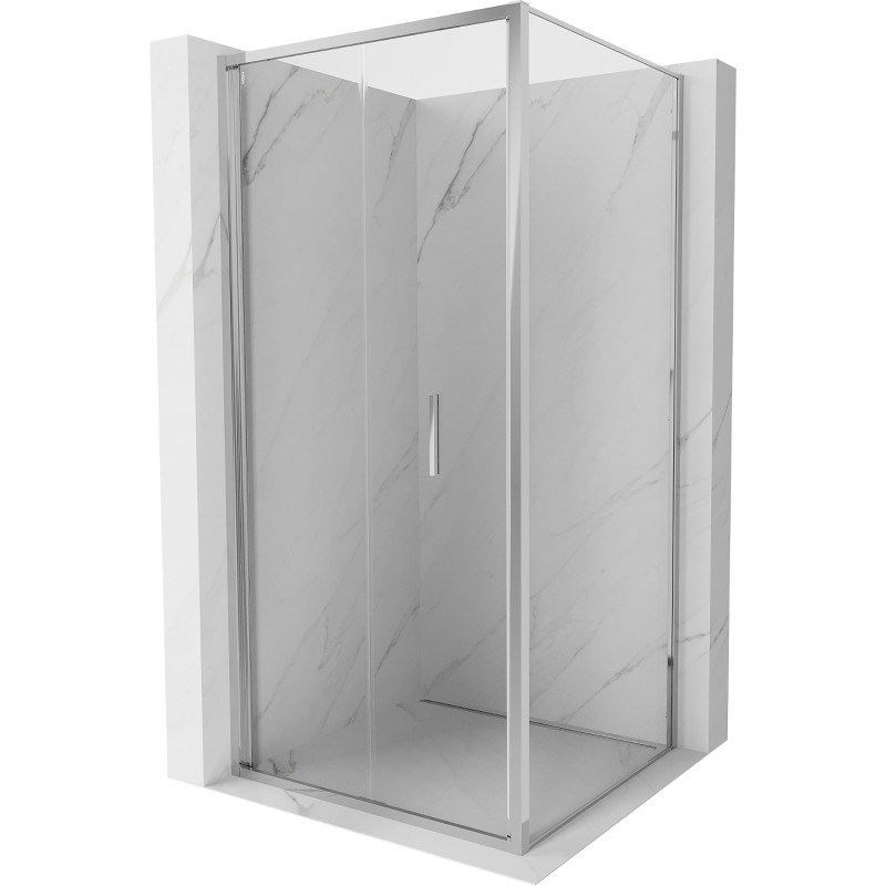 Mexen Exo-F cabina de duș pliabilă 85 x 85 cm, transparentă, cromată - 816-085-085-01-00