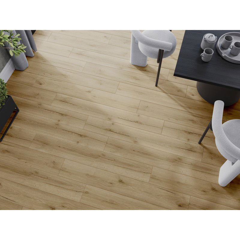 Mexen Buffalo vinyl panelek 1227 x 187 mm LVT Dryback 2,5 mm, PVC alátét, 4 V-fuga, Tölgy - F1307-1227-187-255-4V1-01