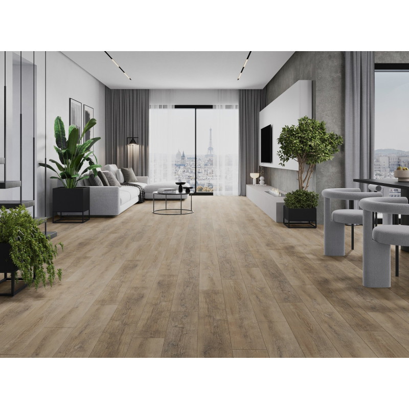 Mexen Casa Grande vinil panelek 1227 x 187 mm LVT Dryback 2,5 mm, PVC alátét, 4 V-fuga, Tölgy - F1314-1227-187-255-4V1-01