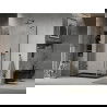 Mexen Lima cabină de duș pliabilă 80 x 100 cm, transparent, Neagră + cadă de duș Flat, Neagră - 856-080-100-70-00-4070B